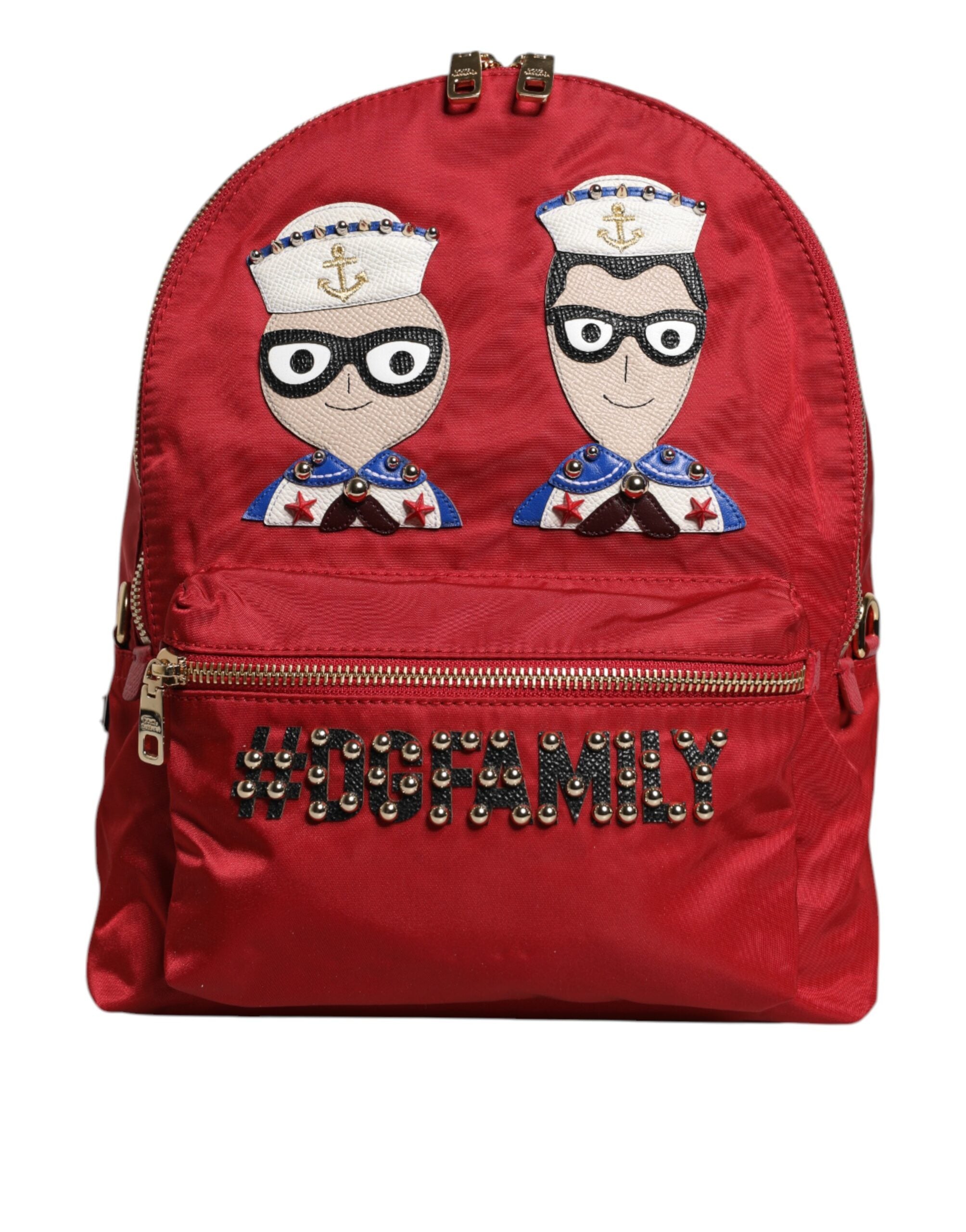 Dolce & Gabbana Red #DGFAMILY VULCANO Embellishment Backpack Bag - Zeiniez