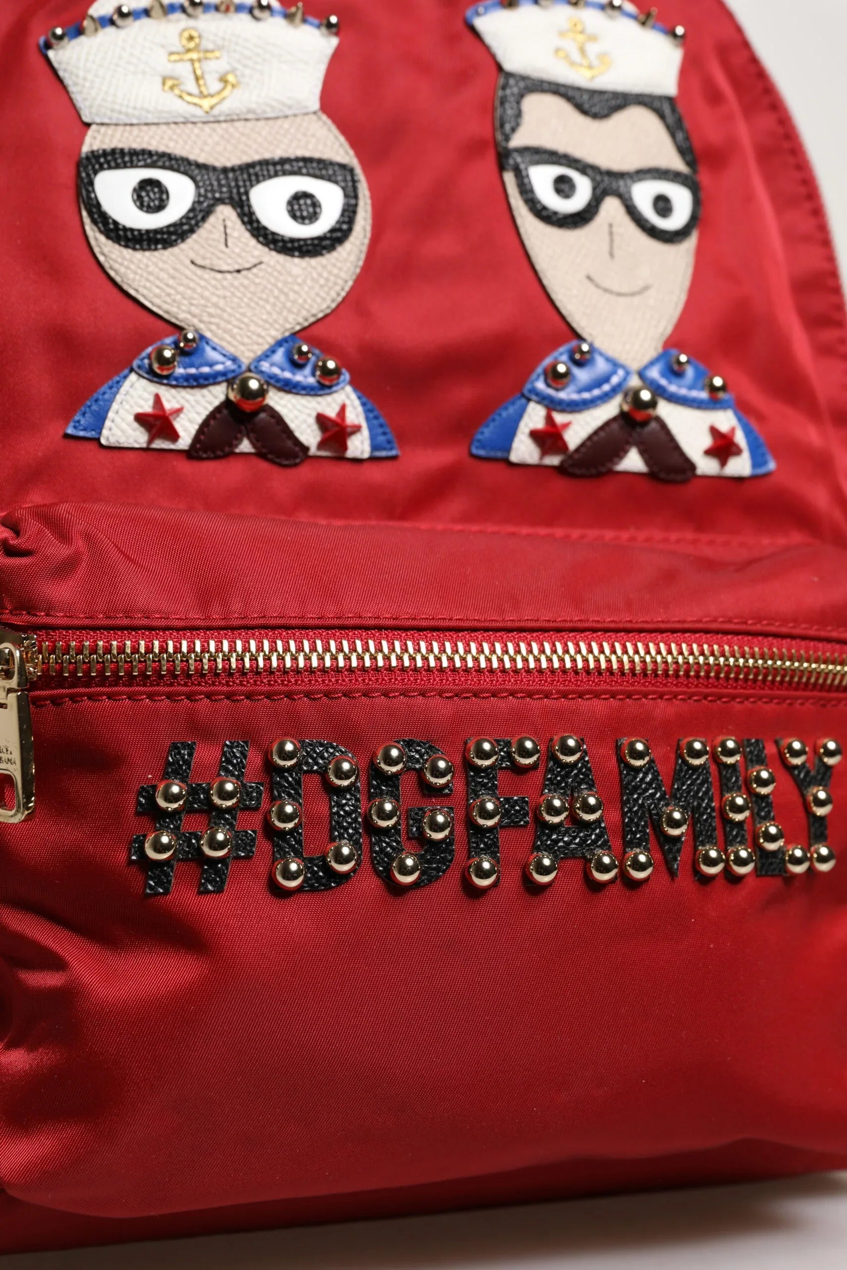 Dolce & Gabbana Red #DGFAMILY VULCANO Embellishment Backpack Bag - Zeiniez