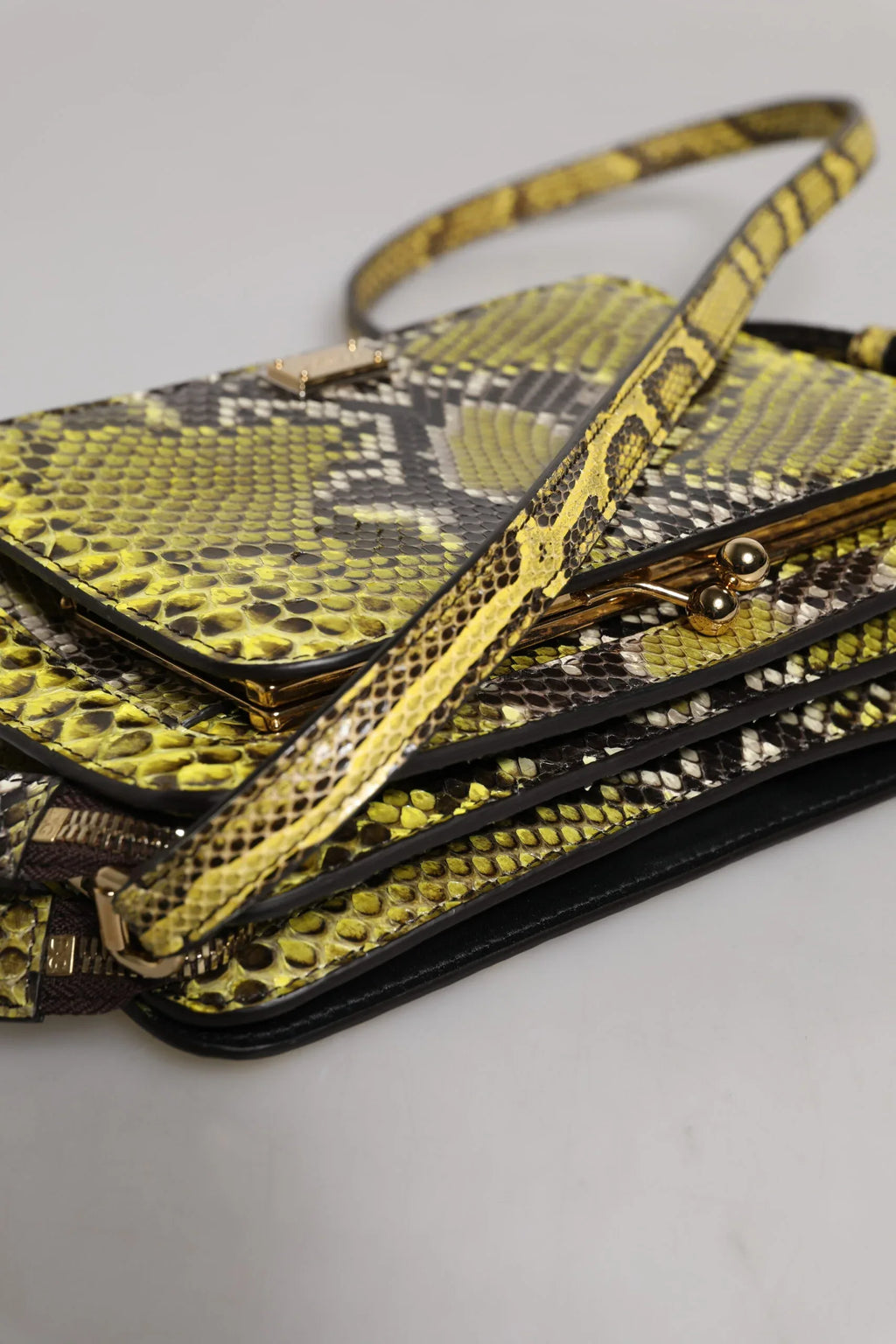 Dolce & Gabbana Green Exotic Leather DG Plaque Crossbody Clutch Bag - Zeiniez