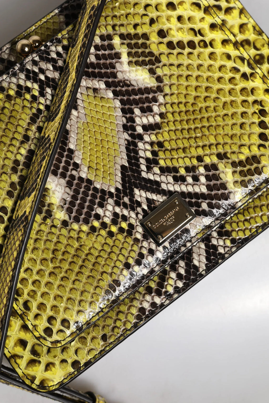 Dolce & Gabbana Green Exotic Leather DG Plaque Crossbody Clutch Bag - Zeiniez