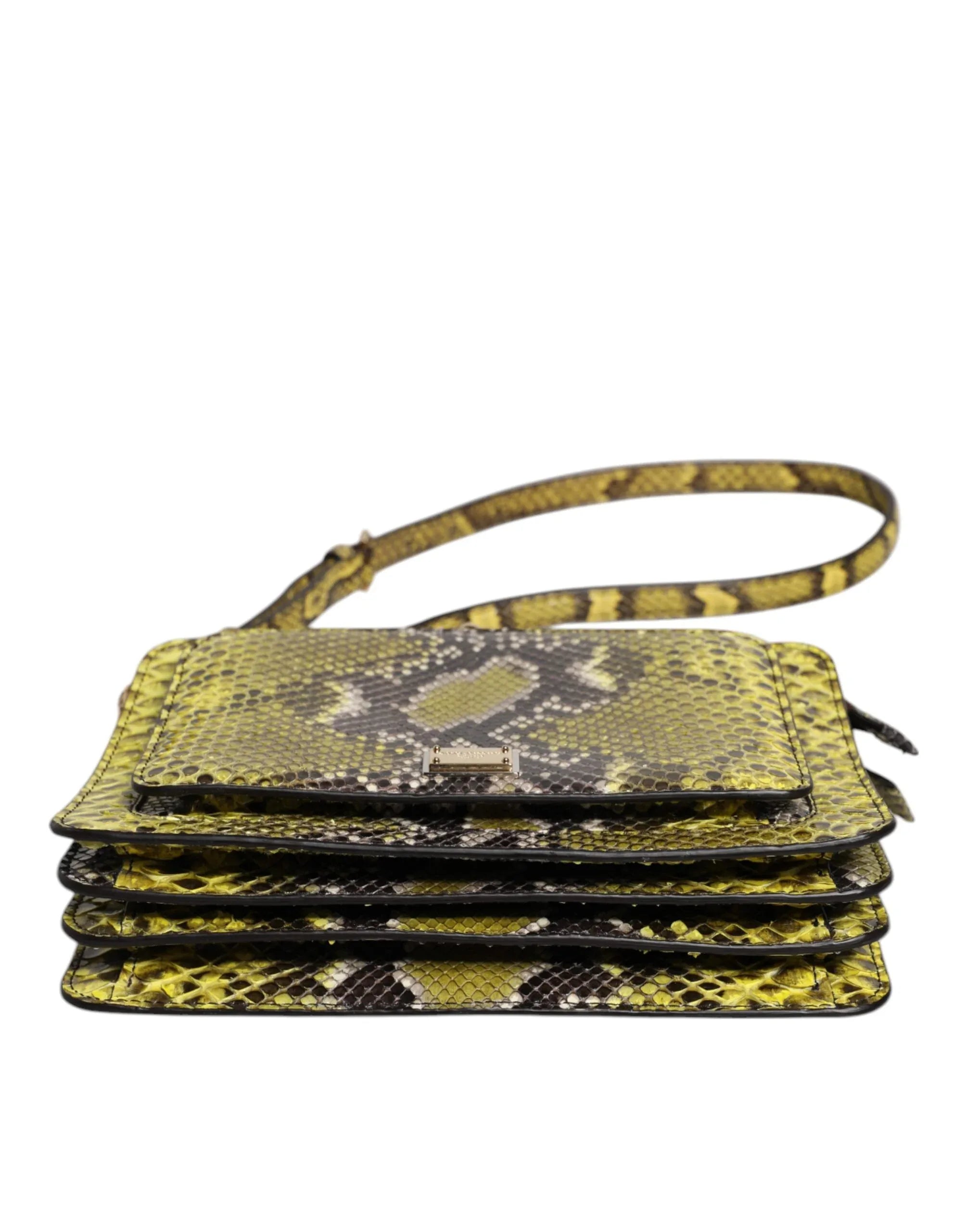 Dolce & Gabbana Green Exotic Leather DG Plaque Crossbody Clutch Bag - Zeiniez