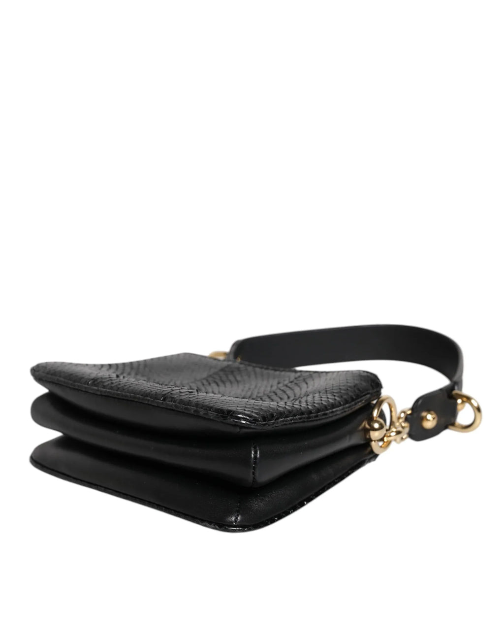 Dolce & Gabbana Black Exotic Leather Shoulder Sling Clutch Bag - Zeiniez