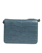 Dolce & Gabbana Green Exotic Leather DG Plaque Crossbody Mini Bag