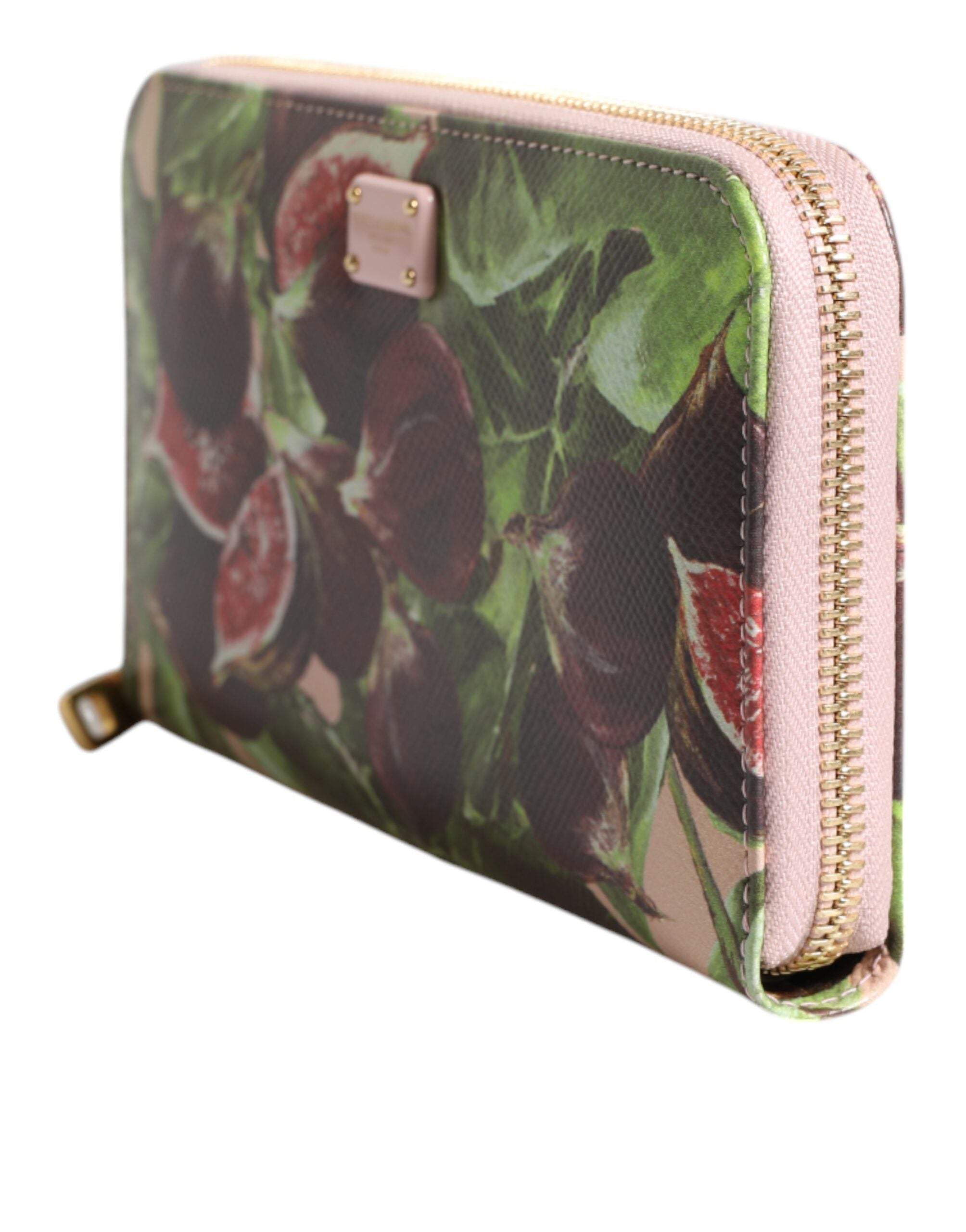 Dolce & Gabbana Multicolor Fig Fruit Dauphine Leather Zip Around Continental Wallet - Zeiniez