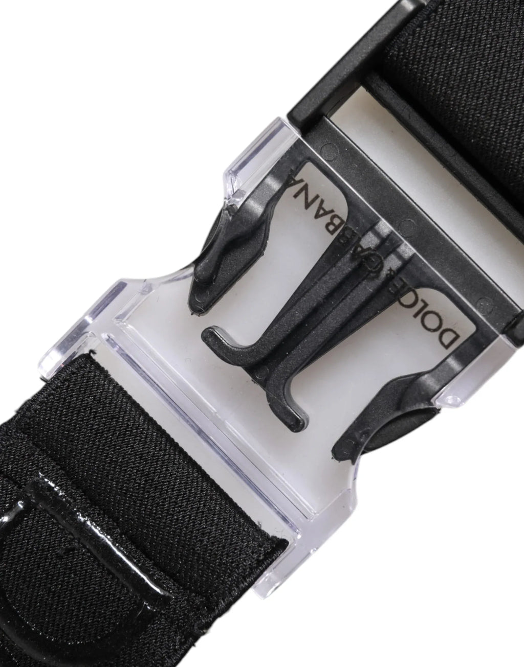 Dolce & Gabbana Black Stretch Polyester Rubberised DG Logo Keychain - Zeiniez