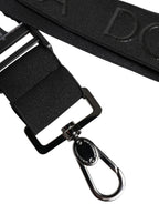 Dolce & Gabbana Black Stretch Polyester Rubberised DG Logo Keychain - Zeiniez