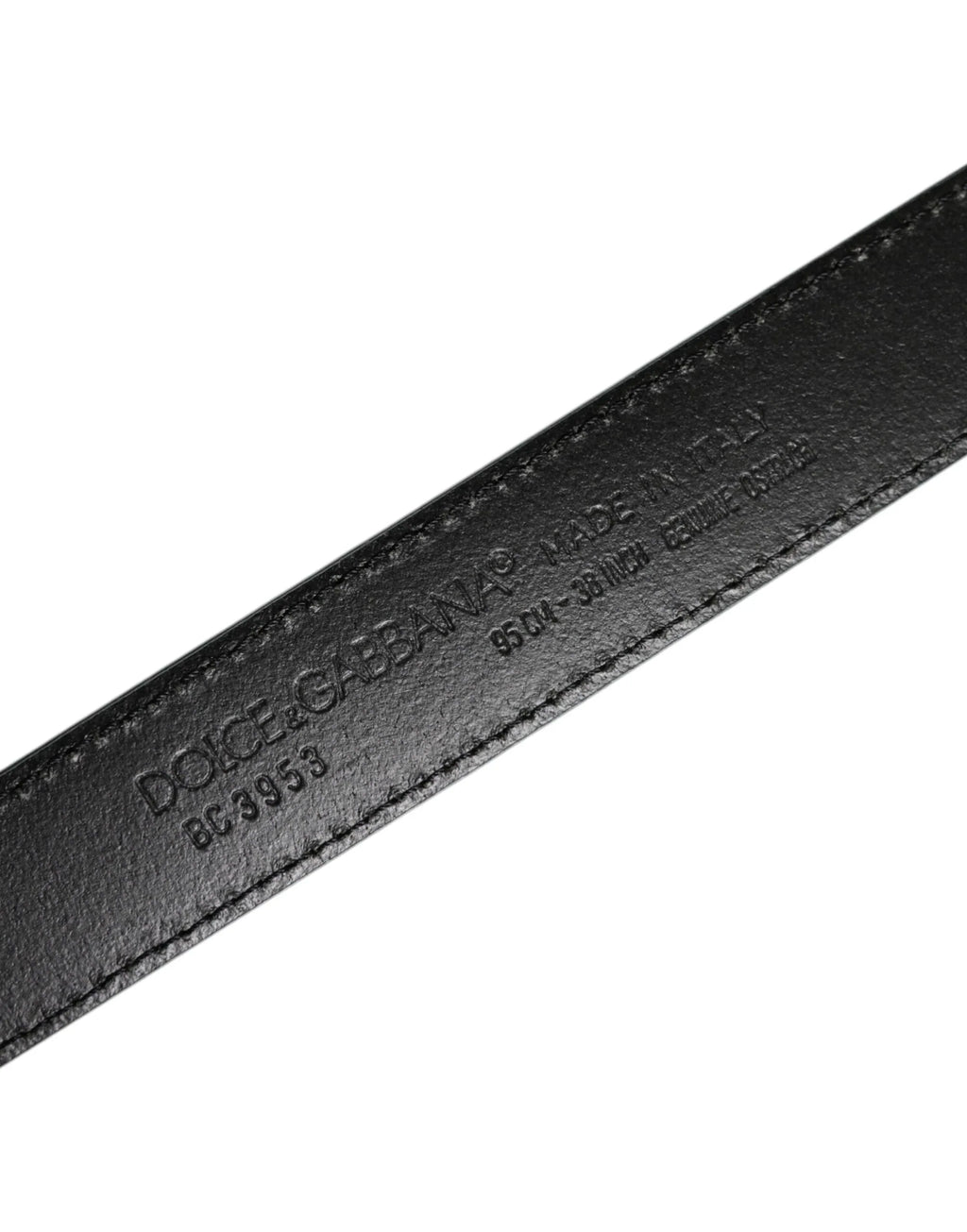 Dolce & Gabbana Green Leather Silver Tone Metal Buckle Belt - Zeiniez