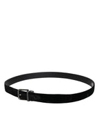 Dolce & Gabbana Black Leather Metal Buckle Classic Belt - Zeiniez