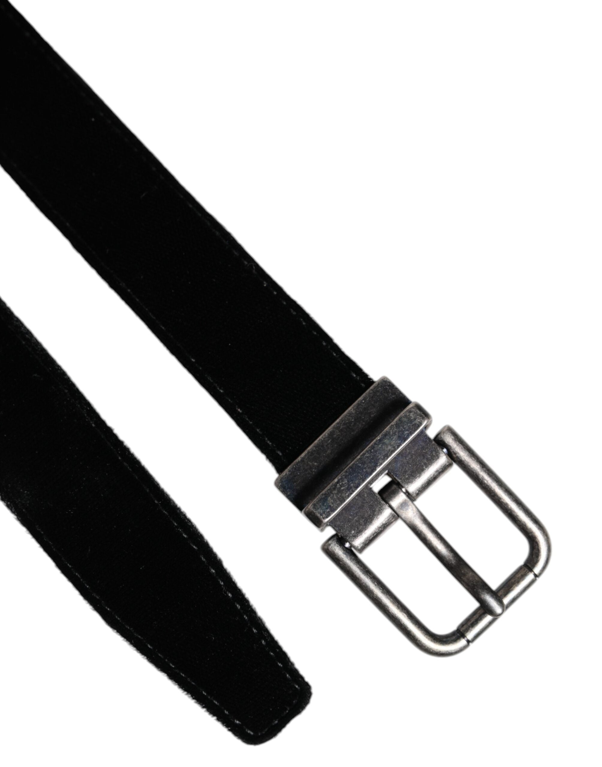 Dolce & Gabbana Black Leather Metal Buckle Classic Belt - Zeiniez