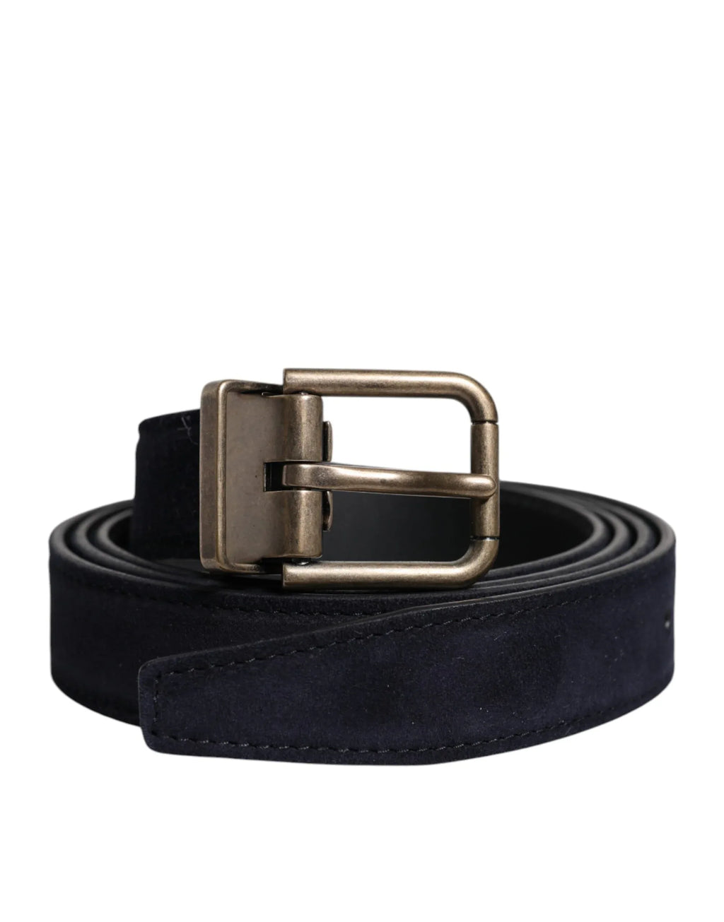 Dolce & Gabbana Black Goat Leather Metal Buckle Classic Belt - Zeiniez