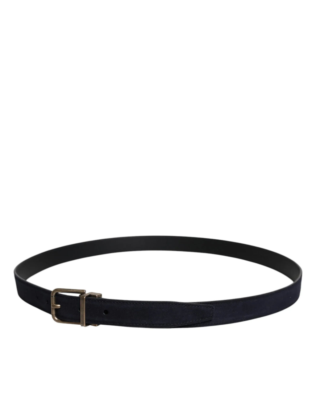 Dolce & Gabbana Black Goat Leather Metal Buckle Classic Belt - Zeiniez