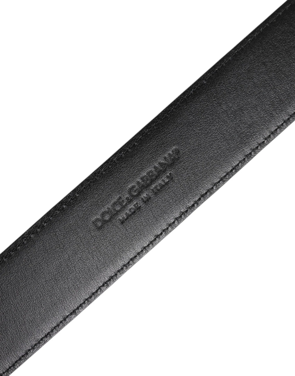 Dolce & Gabbana Black Leather Metal Buckle Classic Belt - Zeiniez