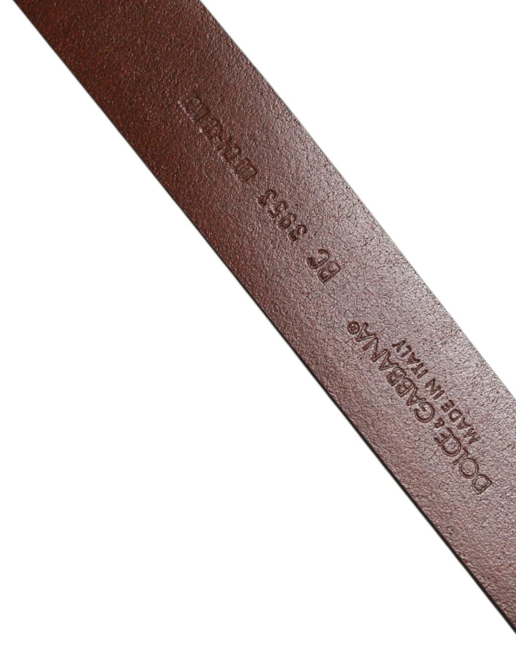 Dolce & Gabbana Brown Leather Classic Metal Logo Buckle Belt - Zeiniez