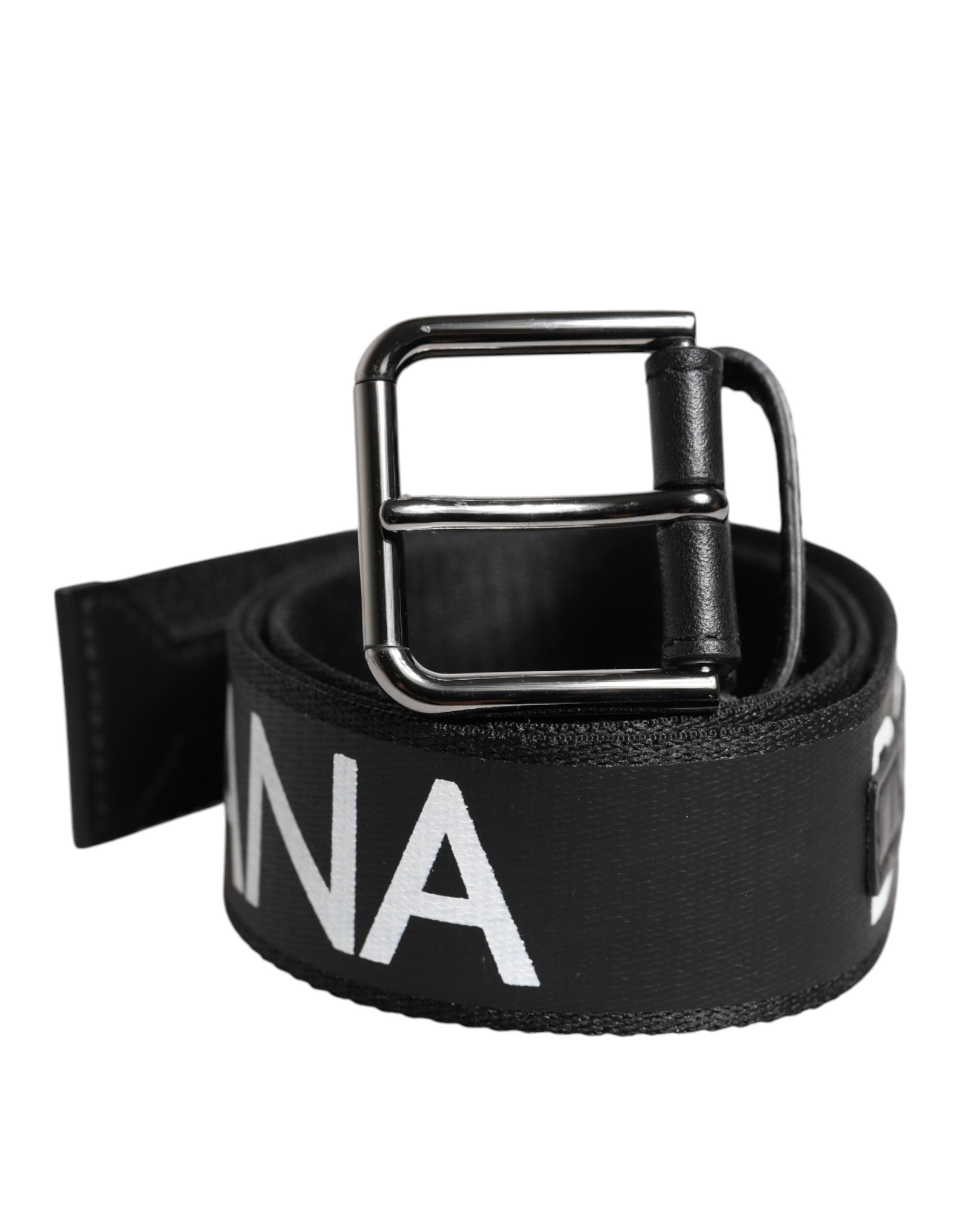 Dolce & Gabbana Black Leather Classic Metal Logo Buckle Belt - Zeiniez