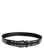 Dolce & Gabbana Black Leather Classic Metal Logo Buckle Belt - Zeiniez