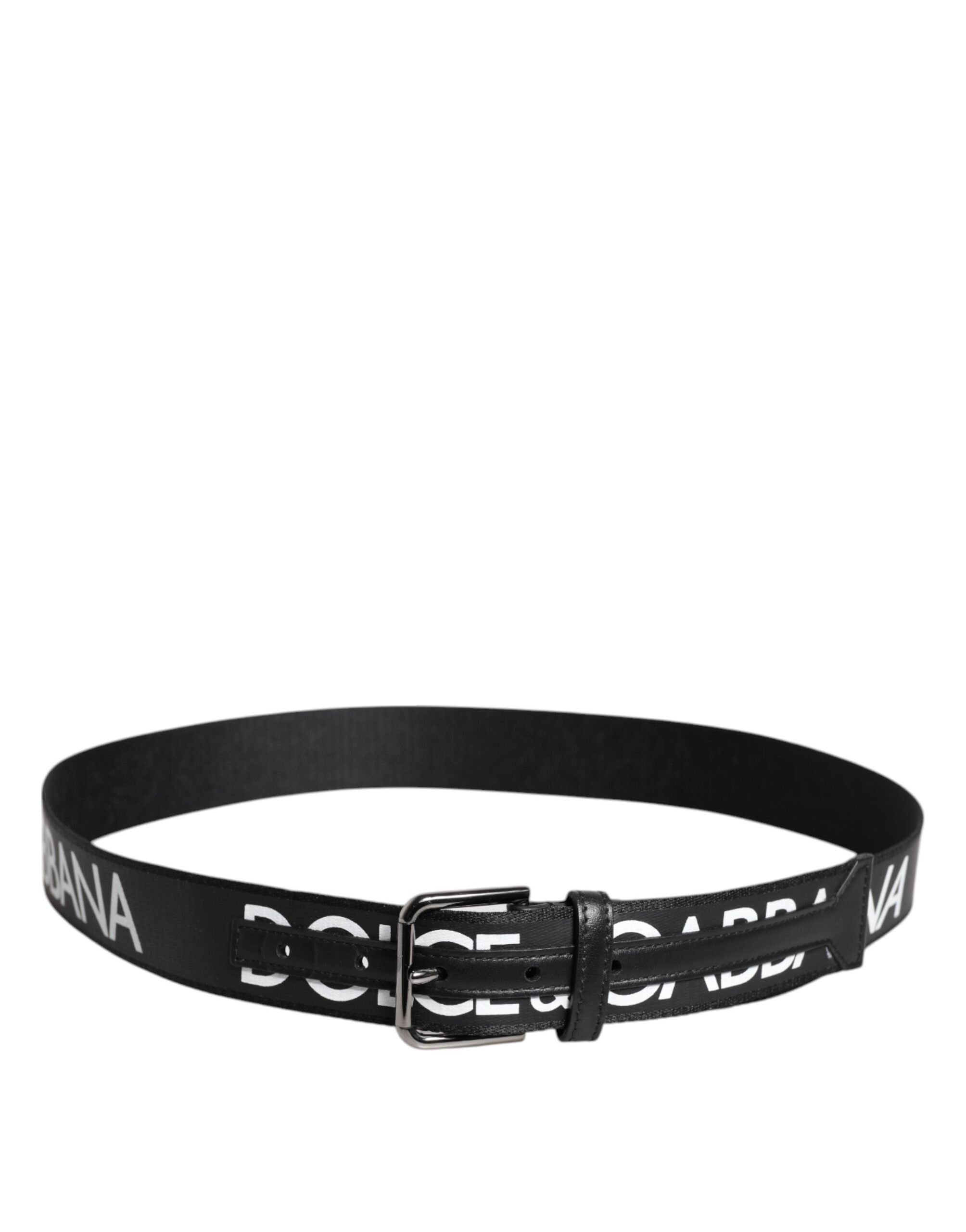 Dolce & Gabbana Black Leather Classic Metal Logo Buckle Belt - Zeiniez