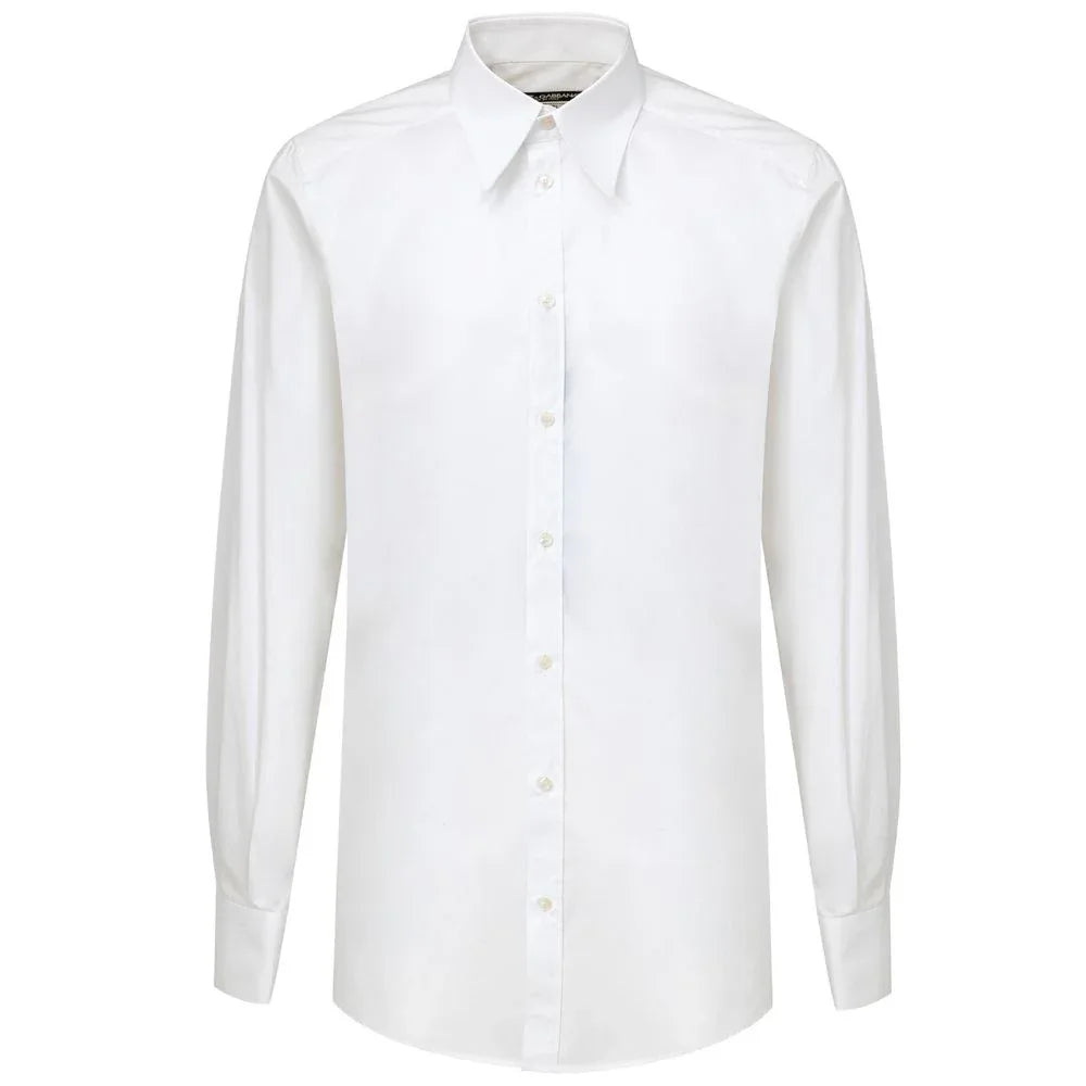 Dolce & Gabbana White Cotton Dress Shirt - Zeiniez