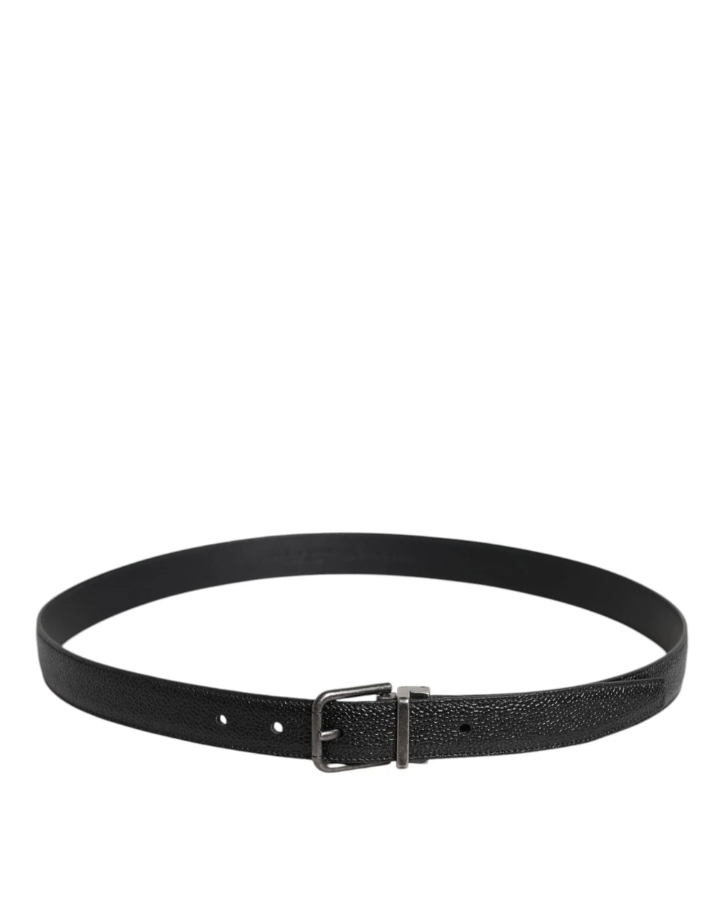 Dolce & Gabbana Black Calf Leather Classic Metal Buckle Belt - Zeiniez