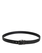 Dolce & Gabbana Black Calf Leather Classic Metal Buckle Belt - Zeiniez