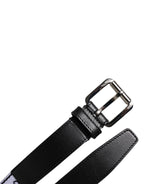 Dolce & Gabbana Black White Printed Metal Logo Buckle Belt - Zeiniez
