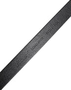 Dolce & Gabbana Black Calfskin Classic Metal Logo Buckle Belt