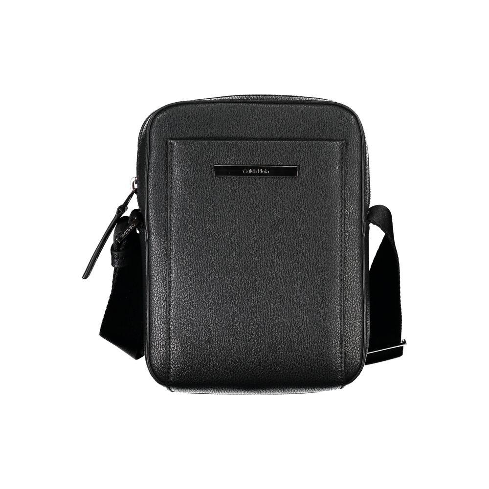 Calvin Klein Sleek Black Shoulder Bag with Logo Detail - Zeiniez