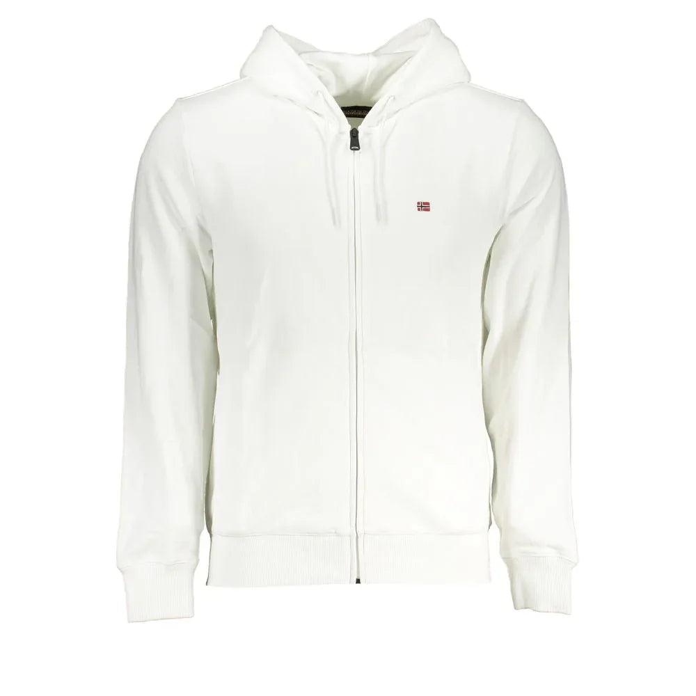 Napapijri White Cotton Men's Hoodie - Zeiniez