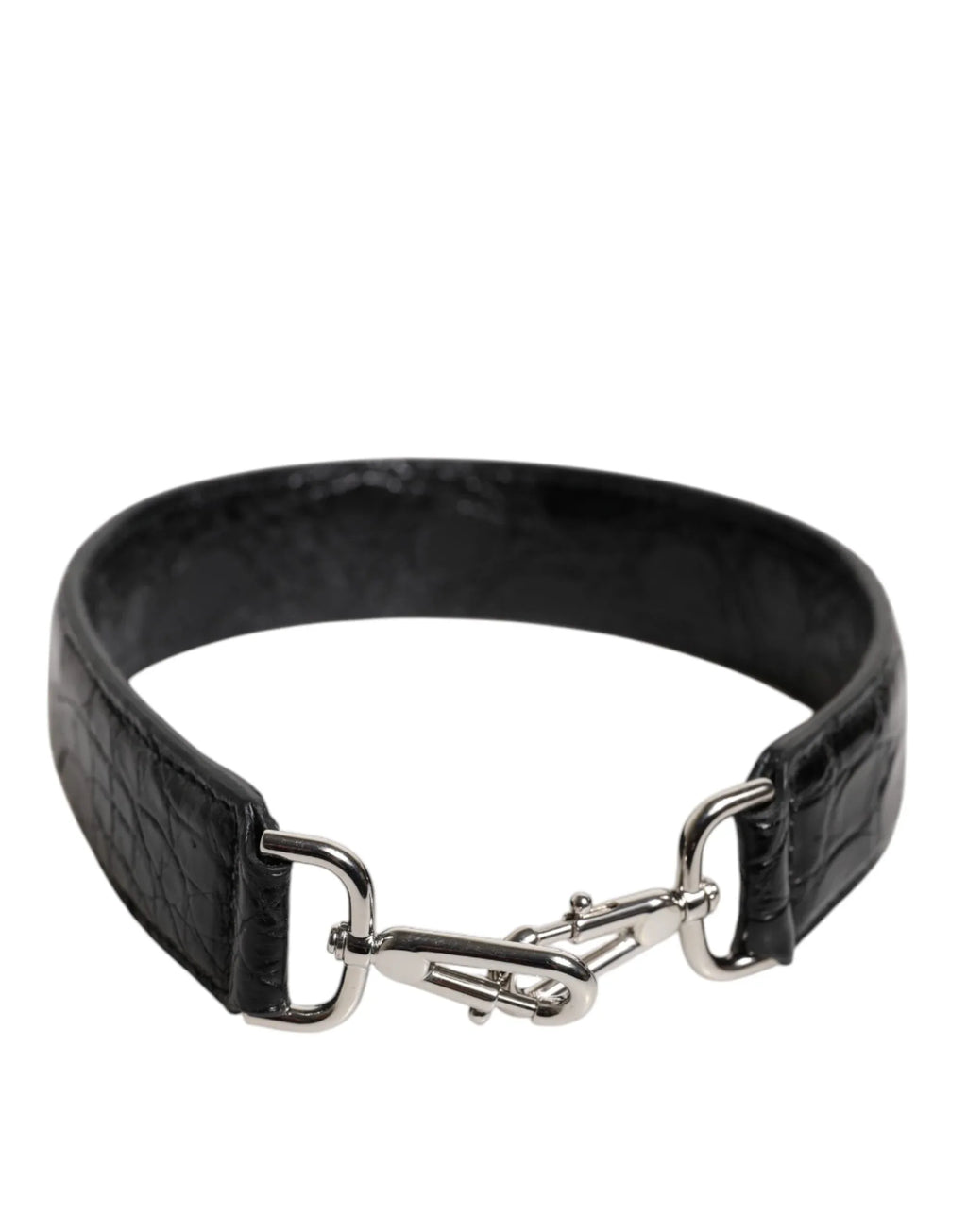 Dolce & Gabbana Black Alligator Leather Bag Shoulder Strap - Zeiniez