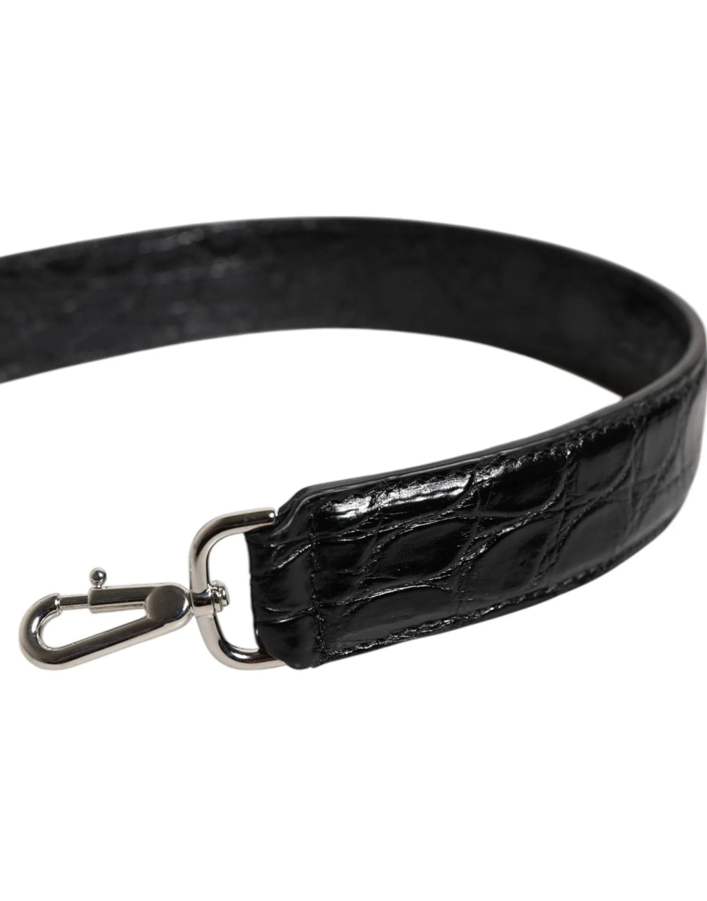 Dolce & Gabbana Black Alligator Leather Bag Shoulder Strap - Zeiniez