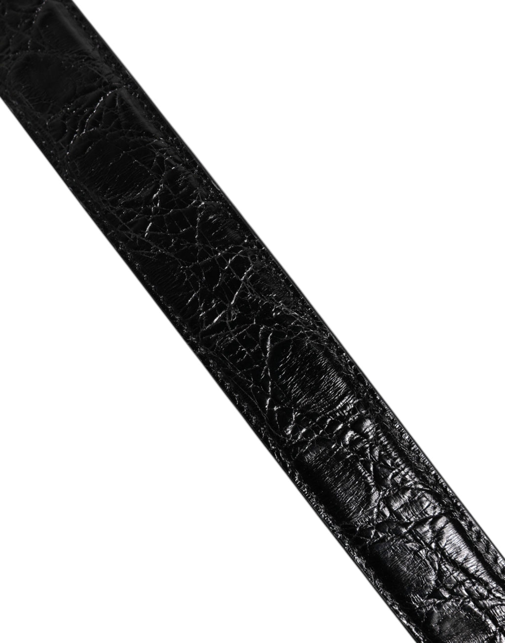 Dolce & Gabbana Black Alligator Leather Bag Shoulder Strap