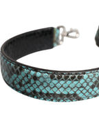 Dolce & Gabbana Black Blue Exotic Leather Bag Shoulder Strap - Zeiniez