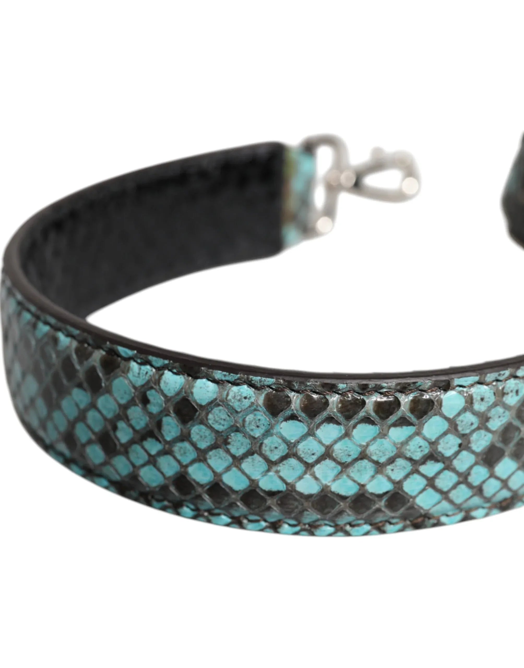 Dolce & Gabbana Black Blue Exotic Leather Bag Shoulder Strap - Zeiniez