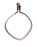 Dolce & Gabbana Pink Blue Leather Handle Bag Shoulder Strap - Zeiniez