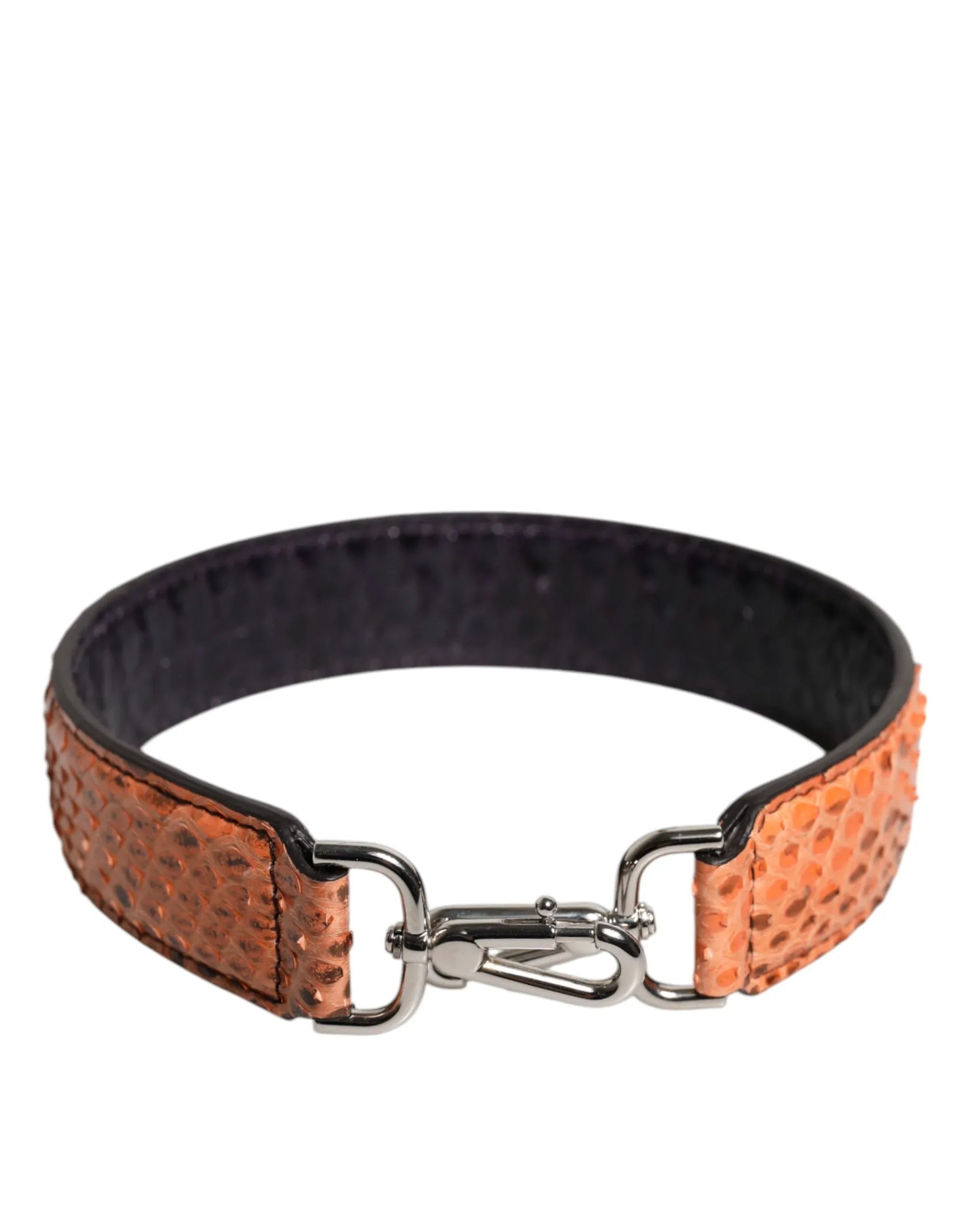 Dolce & Gabbana Black Beige Exotic Leather Bag Shoulder Strap - Zeiniez