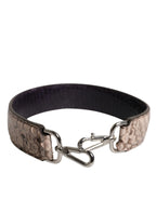 Dolce & Gabbana Black Cream Exotic Leather Bag Shoulder Strap - Zeiniez