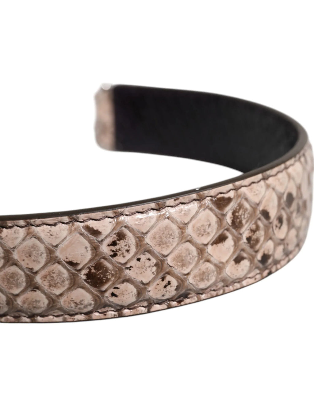 Dolce & Gabbana Black Cream Exotic Leather Bag Shoulder Strap - Zeiniez