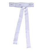 Dolce & Gabbana White Waist Ribbon Wide Bow Logo Belt - Zeiniez