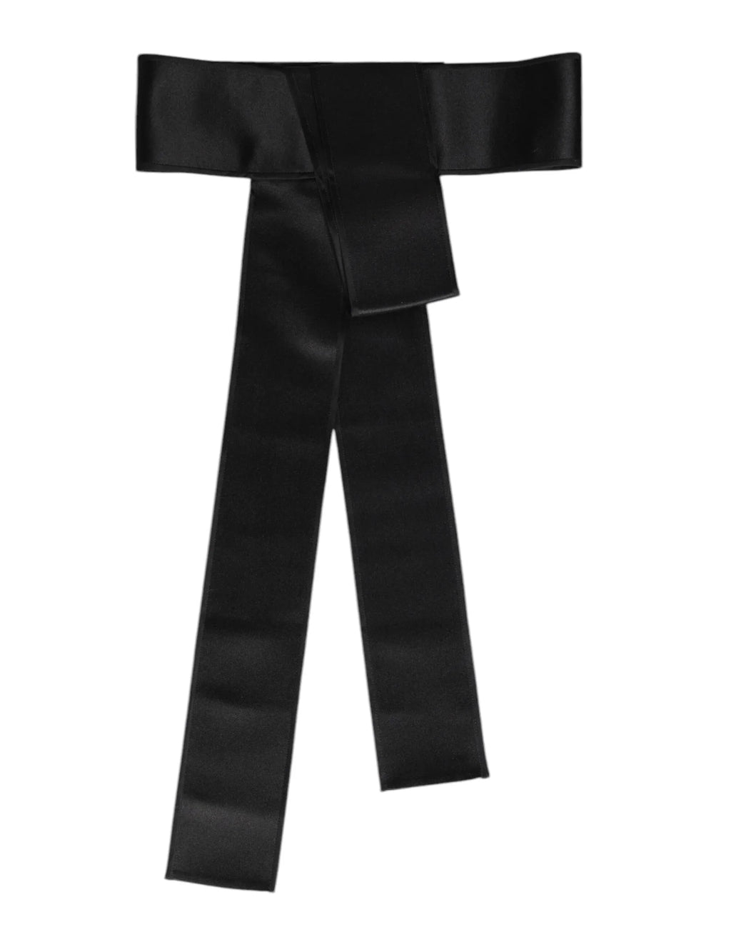 Dolce & Gabbana Black Satin Wide Waist Belt - Zeiniez