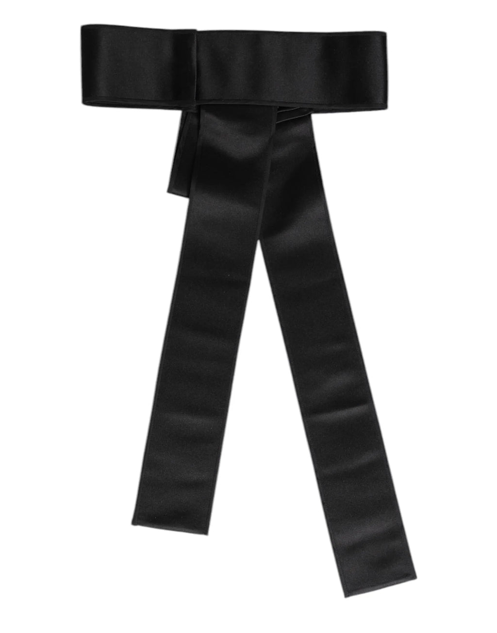 Dolce & Gabbana Black Satin Wide Waist Belt - Zeiniez