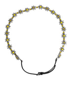 Dolce & Gabbana Black Leather Daisy Crystal Embellish Waist Belt - Zeiniez