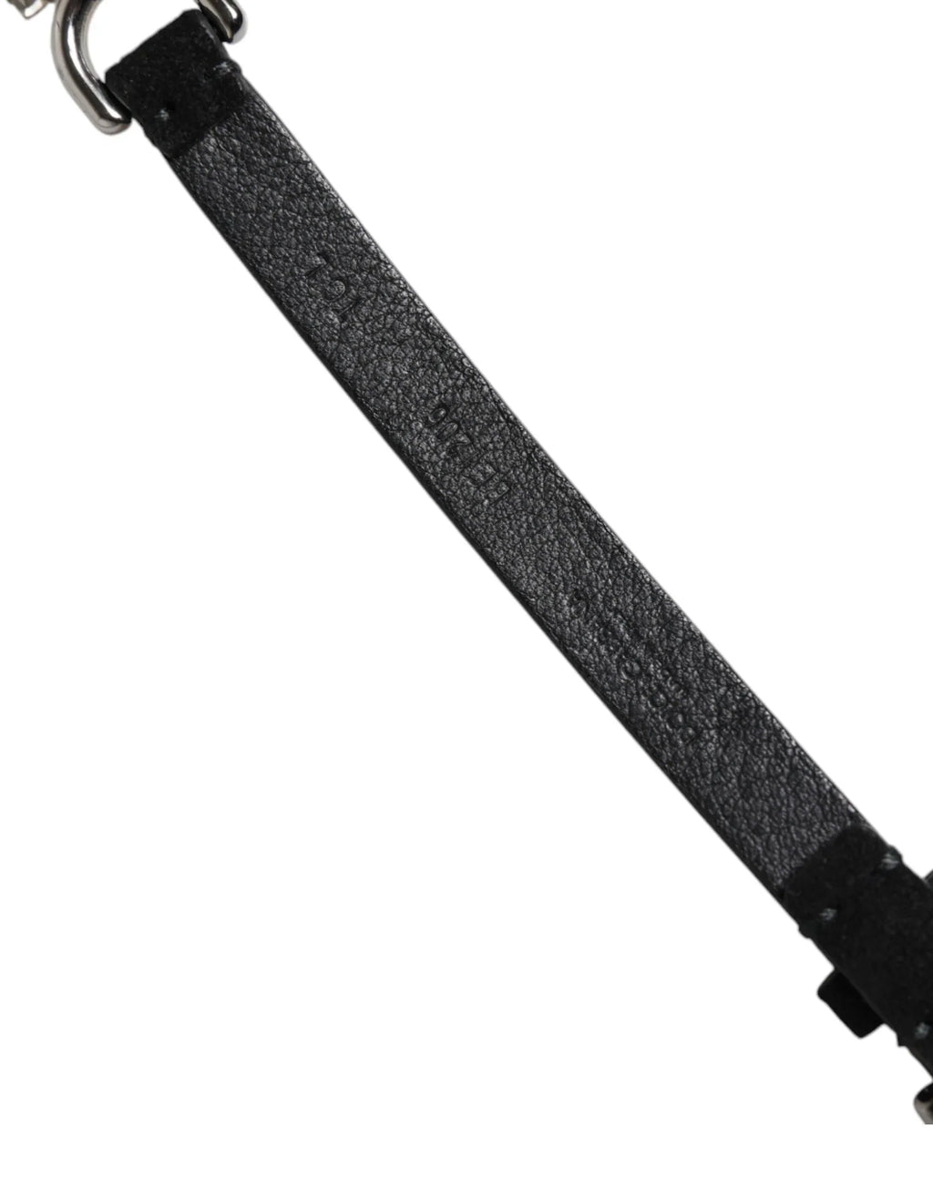 Dolce & Gabbana Black Leather Daisy Crystal Embellish Waist Belt - Zeiniez