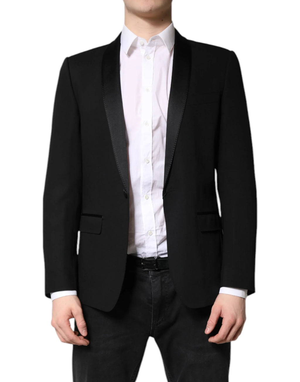 Dolce & Gabbana Black Single Breasted Men Coat MARTINI Blazer - Zeiniez