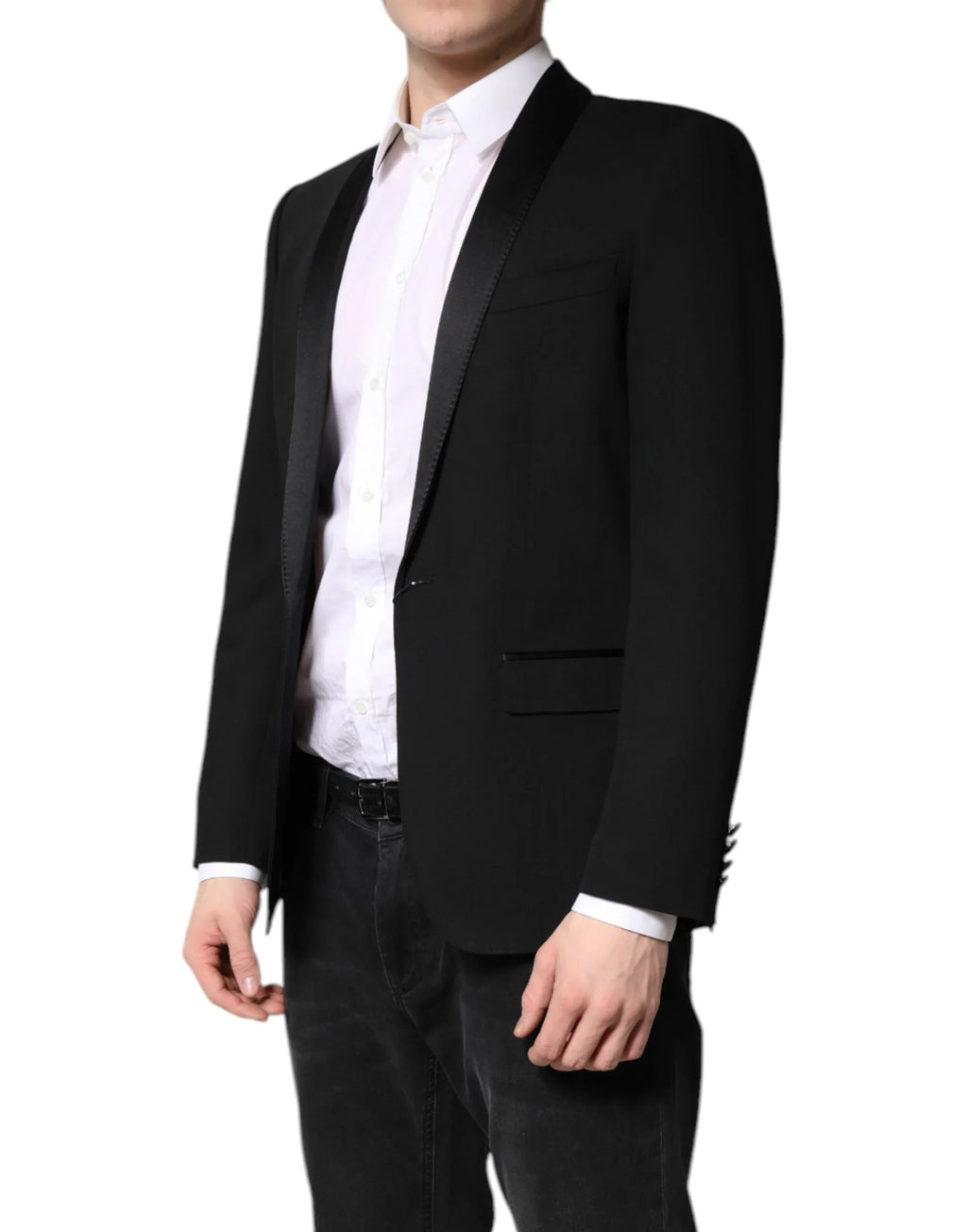 Dolce & Gabbana Black Single Breasted Men Coat MARTINI Blazer - Zeiniez