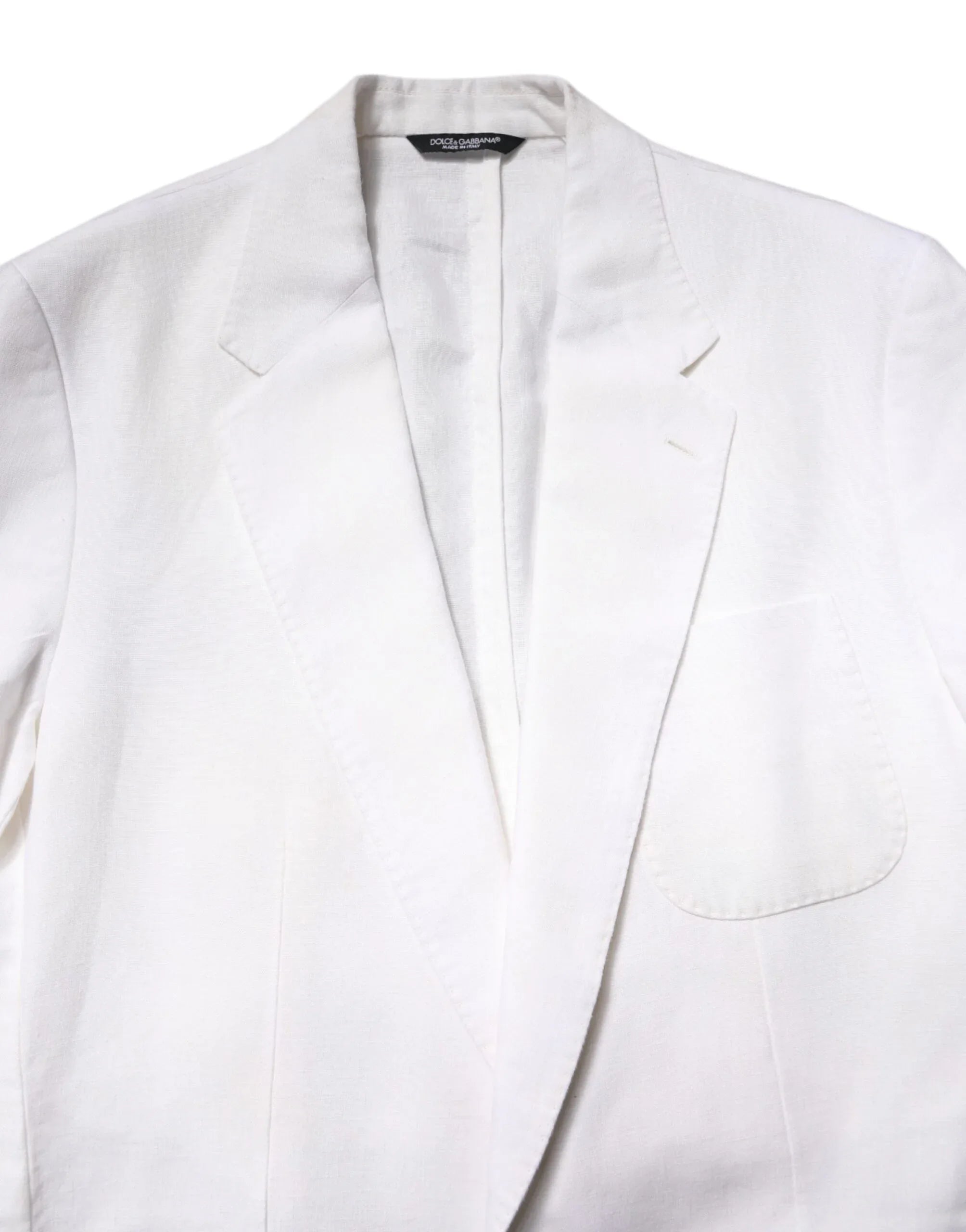 Dolce & Gabbana White Single Breasted Men Coat Blazer Suit - Zeiniez