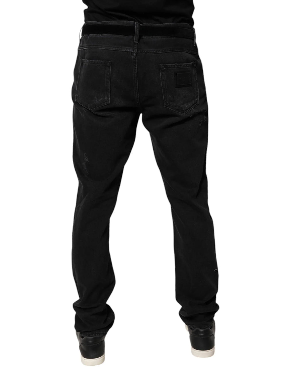 Dolce & Gabbana Black Cotton Skinny Men Denim Jeans - Zeiniez