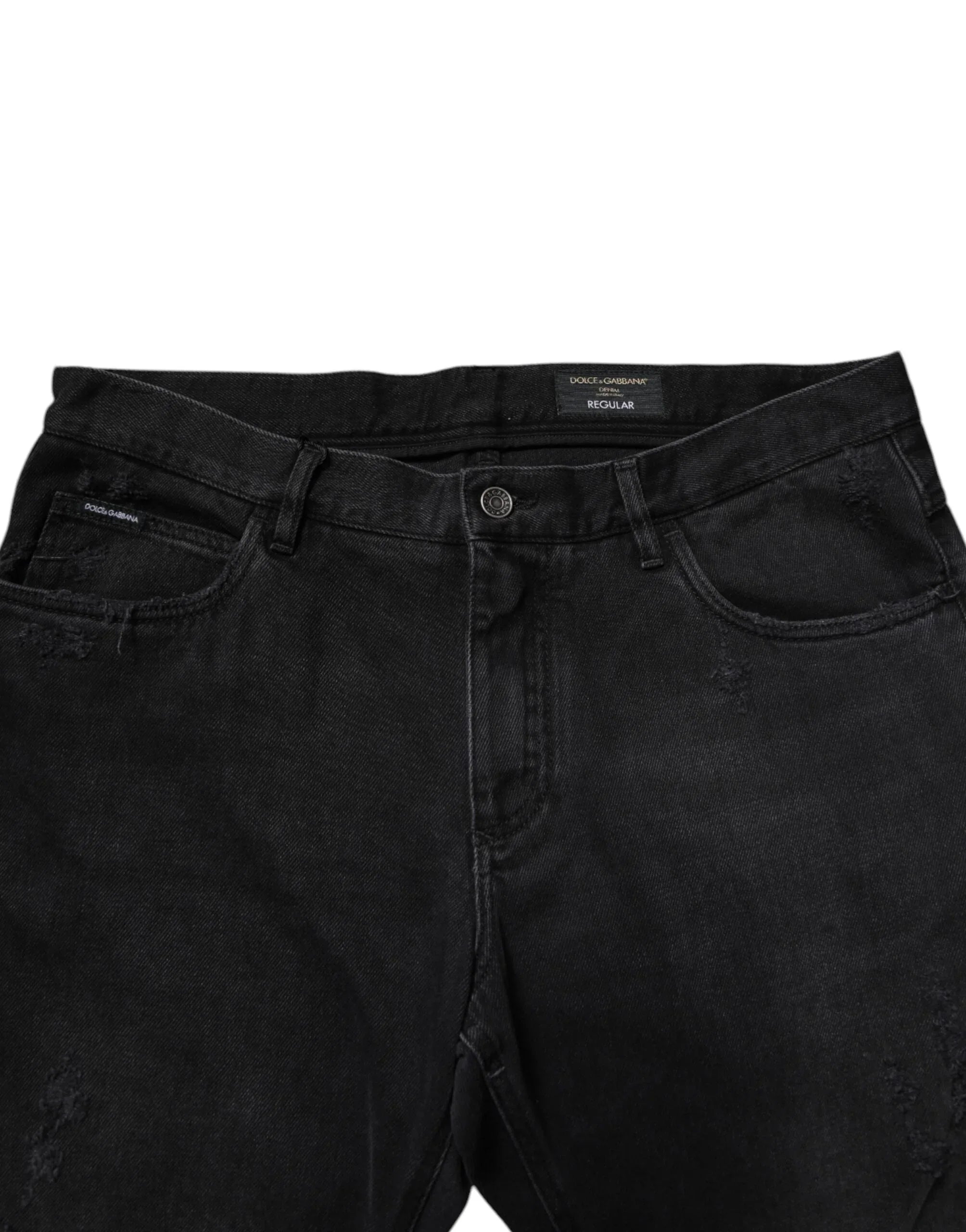 Dolce & Gabbana Black Cotton Skinny Men Denim Jeans - Zeiniez