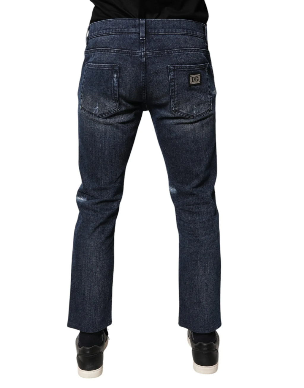 Dolce & Gabbana Blue Cotton Stretch Skinny Men Denim Jeans - Zeiniez