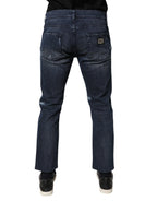 Dolce & Gabbana Blue Cotton Stretch Skinny Men Denim Jeans - Zeiniez
