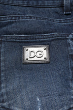 Dolce & Gabbana Blue Cotton Stretch Skinny Men Denim Jeans - Zeiniez