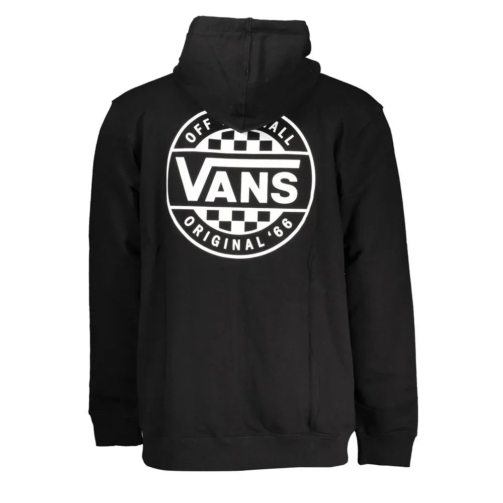 Vans Black Cotton Men Sweater with Hood and Zip Pockets - Zeiniez